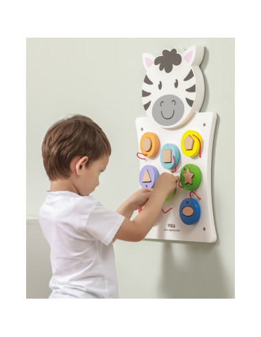 Деревянная манипуляционная доска VIGA «Зебра» с сертификатом FSC Montessori