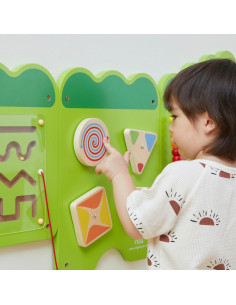 VIGA Tablica Sensoryczna Manipulacyjna Krokodyl Certyfikat FSC Montessori 2