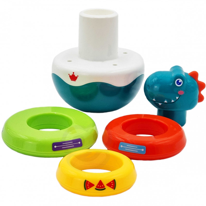 WOOPIE BABY sensorinis žaislas Dino piramidės dėlionė kūdikiams