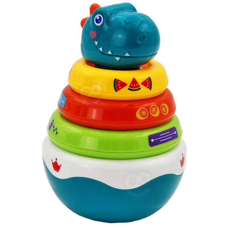 WOOPIE BABY sensorinis žaislas Dino piramidės dėlionė kūdikiams