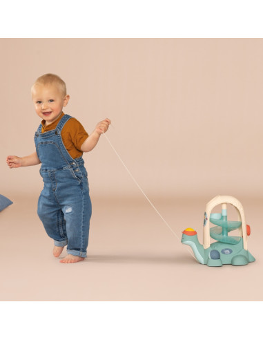 SMOBY LITTLE traukiamas vėžliukas su kamuoliukų čiuožykla 12m+