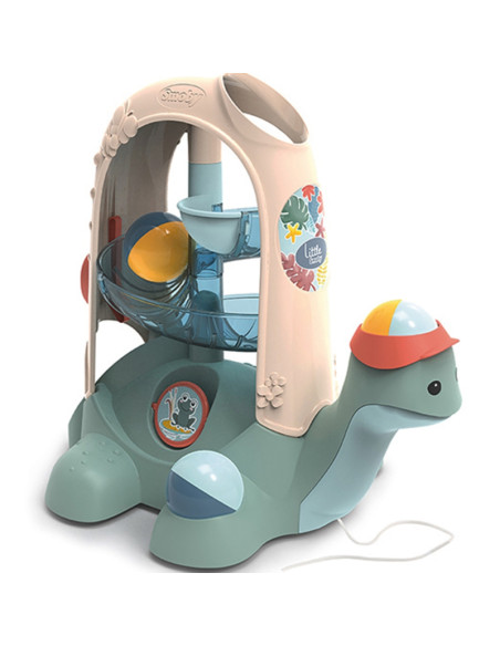 SMOBY LITTLE traukiamas vėžliukas su kamuoliukų čiuožykla 12m+ SMOBY LITTLE traukiamas vėžliukas su kamuoliukų čiuožykla 12m+