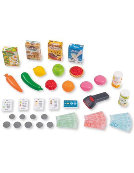 SMOBY Sklep Supermarket z Wózkiem Kasą i Elektronicznym Skanerem
