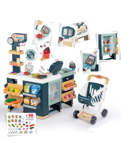 SMOBY Maximarket Wózek Elektroniczną Kasą ze Skanerem Waga i Lodówka