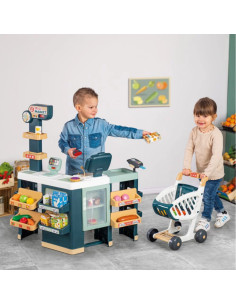 SMOBY Maximarket elektroninis kasos aparatas su skaitytuvu, svarstyklėmis ir šaldytuvu 2