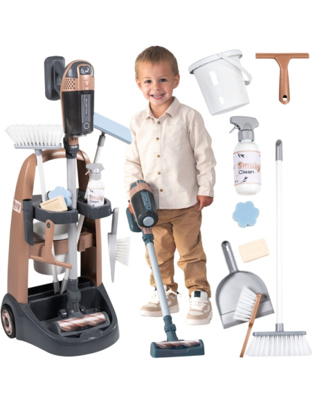 SMOBY Rowenta Wózek do Sprzątania z Odkurzaczem SMOBY Rowenta Wózek do Sprzątania z Odkurzaczem