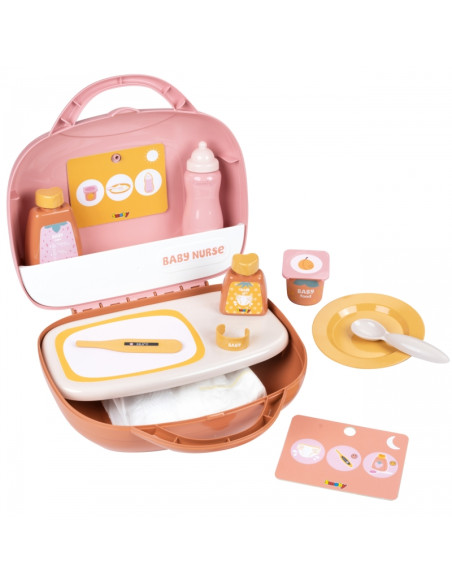 Smoby Baby Nurse auklės reikmenų lagaminas Smoby Baby Nurse auklės reikmenų lagaminas