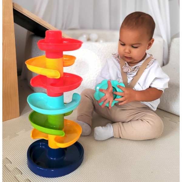 WOOPIE BABY Kulkos takelis Spiralinis rinkinys + 2 kamuoliukai WOOPIE BABY Kulkos takelis Spiralinis rinkinys + 2 kamuoliukai