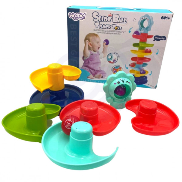 WOOPIE BABY Kulkos takelis Spiralinis rinkinys + 2 kamuoliukai WOOPIE BABY Kulkos takelis Spiralinis rinkinys + 2 kamuoliukai