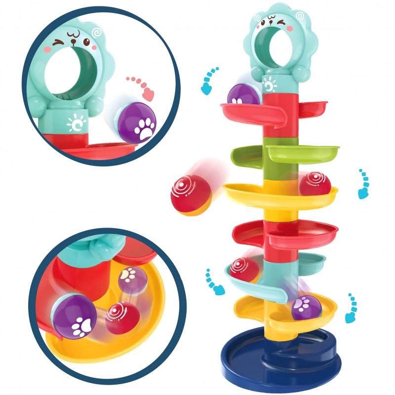WOOPIE BABY Kulkos takelis Spiralinis rinkinys + 2 kamuoliukai