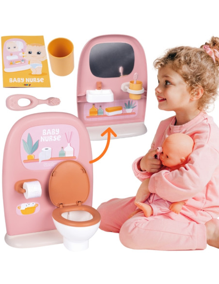 SMOBY Baby Nurse - Dvipusis tualetas 42 cm lėlei SMOBY Baby Nurse - Dvipusis tualetas 42 cm lėlei