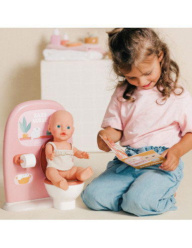 SMOBY Baby Nurse - Dvipusis tualetas 42 cm lėlei