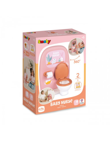 SMOBY Baby Nurse - Dvipusis tualetas 42 cm lėlei