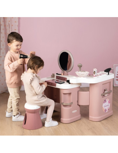 SMOBY BEAUTY Mažasis stilisto centras + 26 priedai Kirpykla ir kosmetologė