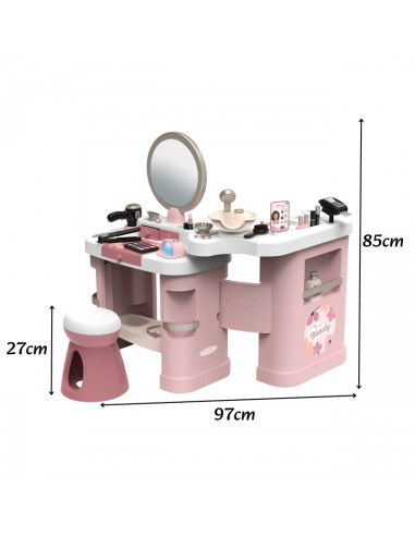 SMOBY BEAUTY Mažasis stilisto centras + 26 priedai Kirpykla ir kosmetologė