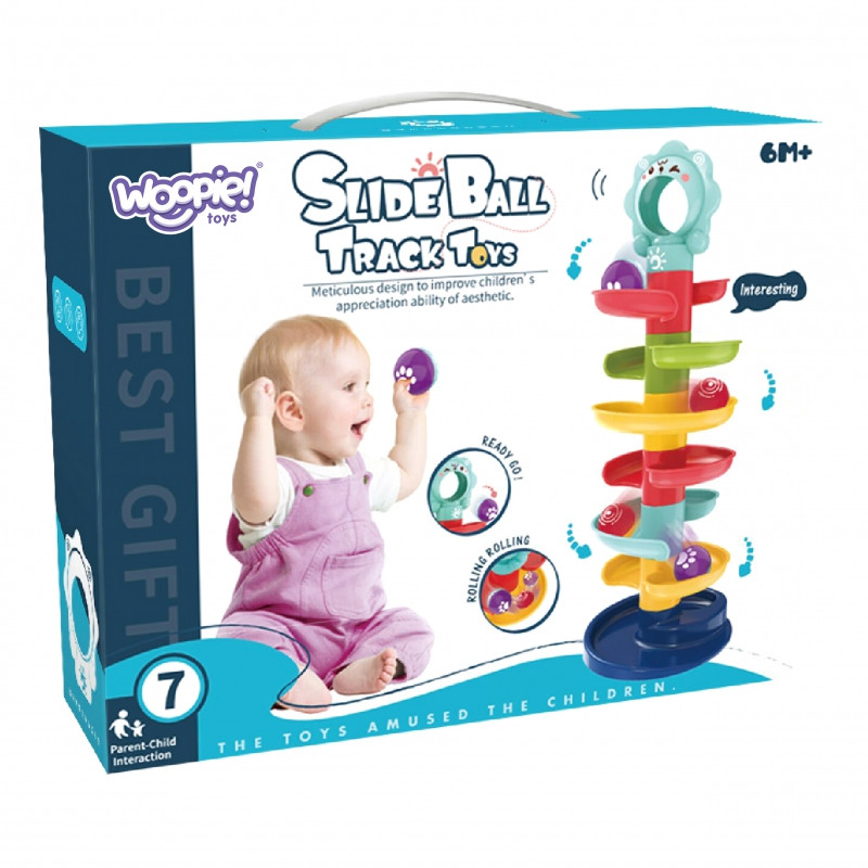 WOOPIE BABY Kulkos takelis Spiralinis rinkinys + 2 kamuoliukai