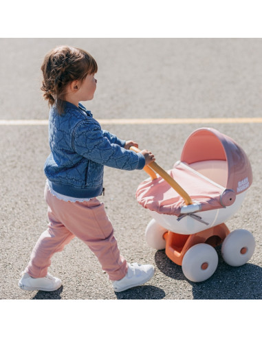 SMOBY Baby Nurse Deep vežimėlis su plastikiniu stogeliu