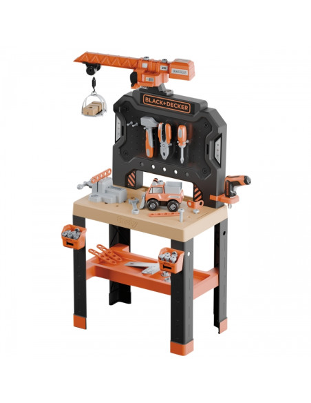 SMOBY Black+Decker Bricolo statybinio krano dirbtuvės SMOBY Black+Decker Bricolo statybinio krano dirbtuvės