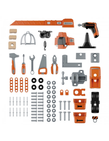 SMOBY Black+Decker Bricolo statybinio krano dirbtuvės SMOBY Black+Decker Bricolo statybinio krano dirbtuvės
