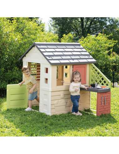 Smoby gamtos namelis su virtuvėle + 17 priedų
