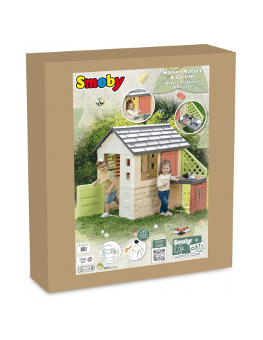 Smoby gamtos namelis su virtuvėle + 17 priedų