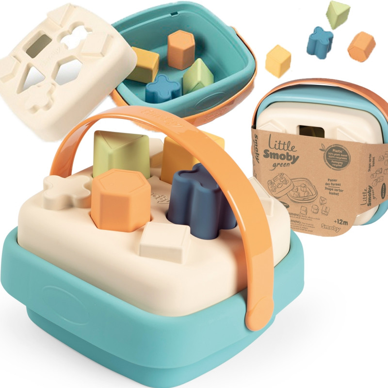 SMOBY Little Green Sorter in Basket Bioplastic