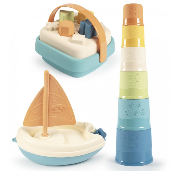SMOBY Mažųjų žaliųjų laivelių rinkinys Bokštų rūšiuoklė Bioplastikas SMOBY Mažųjų žaliųjų laivelių rinkinys Bokštų rūšiuoklė Bioplastikas