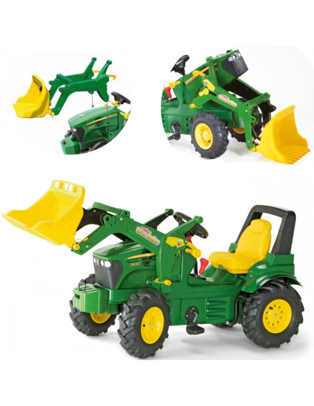 Rolly Toys rollyFarmtrac John Deere 7930 - педальный трактор с ковшом, зелёный