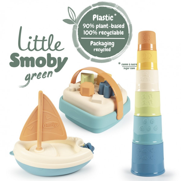 SMOBY Mažųjų žaliųjų laivelių rinkinys Bokštų rūšiuoklė Bioplastikas SMOBY Mažųjų žaliųjų laivelių rinkinys Bokštų rūšiuoklė Bioplastikas