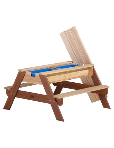 AXI Nick pikniko stalas su suolu, skėčiu ir vandens/smėlio indais