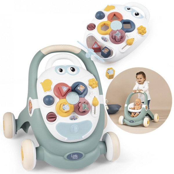 SMOBY Little 3-in-1 vežimėlis Interaktyvus vežimėlis SMOBY Little 3-in-1 vežimėlis Interaktyvus vežimėlis