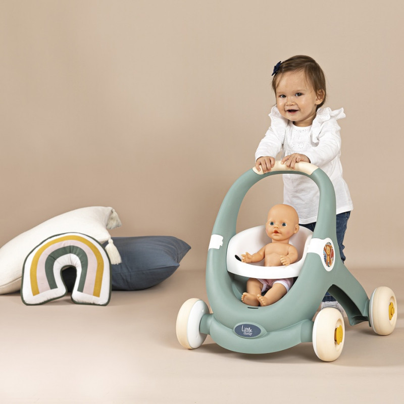 SMOBY Little 3-in-1 Pushchair Interactive Stroller