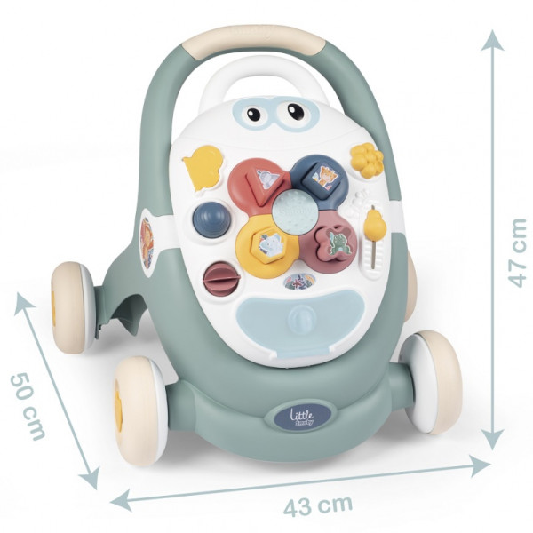 SMOBY Little 3-in-1 Pushchair Interactive Stroller