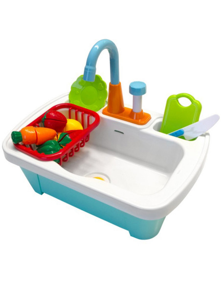 AXI Emily pikniko stalas su suoliuku, kriaukle su čiaupu ir vandens / smėlio indais