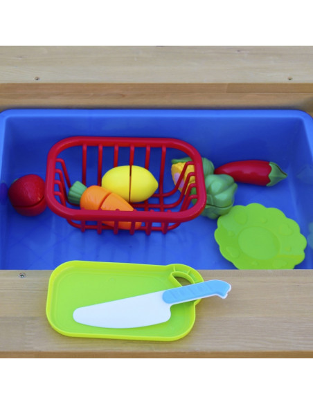 Стол для пикника AXI Emily со скамейкой, раковиной с краном и контейнерами для воды/песка