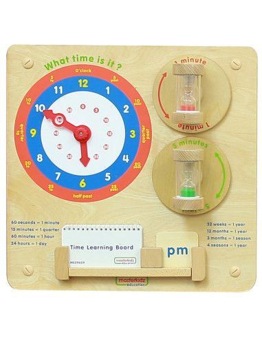 MASTERKIDZ Learning to Read the Clock Flex Wall Educational Board
