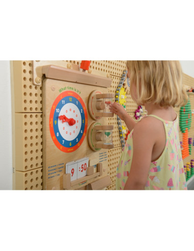 MASTERKIDZ Learning to Read the Clock Flex Wall Educational Board