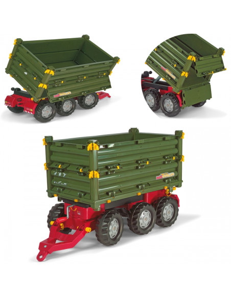 Rolly Toys rollyTrailer didelė priekaba, 3 ašių, daugiafunkcė priekaba