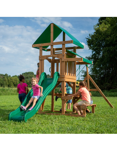 BACKYARD DISCOVERY Belmont Wooden Playground 6-in-1