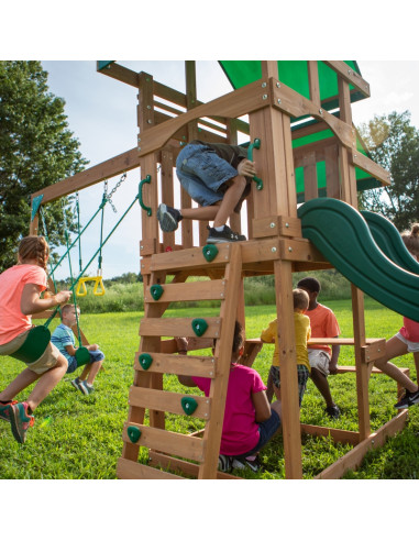 BACKYARD DISCOVERY Belmont Wooden Playground 6-in-1