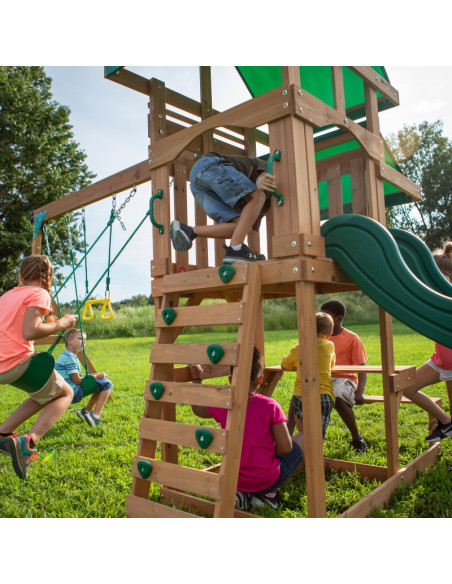 Kiemo atradimas Belmont medinė žaidimų aikštelė 6 viename