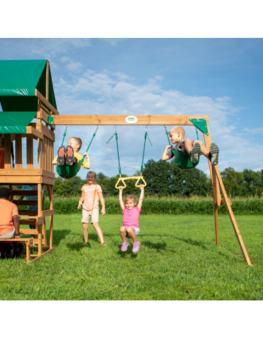 BACKYARD DISCOVERY Belmont Wooden Playground 6-in-1