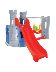 WOOPIE Детская площадка Замок 3 в 1 Качели Горка 166 см