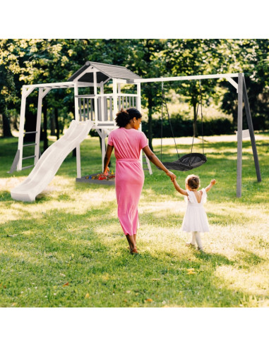 Деревянная игровая башня AXI с качелями, лестницами и горкой XXL