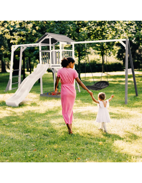 Деревянная игровая башня AXI с качелями, лестницами и горкой XXL