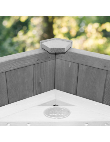 AXI medinis žaidimų aikštelės bokštas su sūpynėmis, kopėčiomis ir XXL čiuožykla