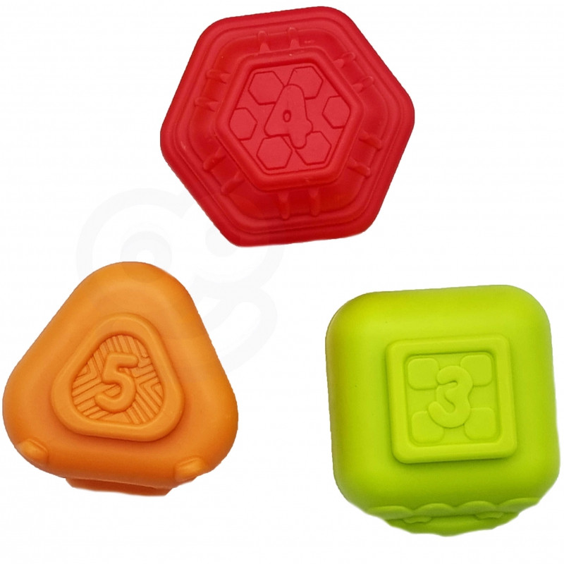 WOOPIE BABY Flexible Sensory Cube Sorter for Children Animals + Rattle 7 el.