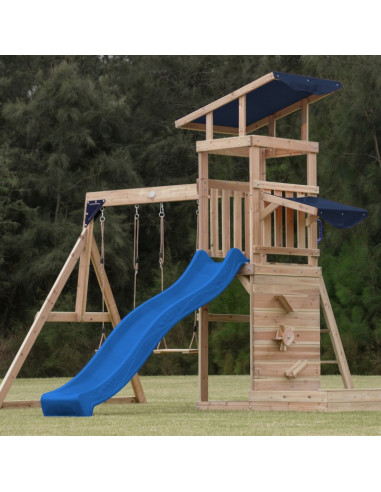AXI Wooden Large Playground Swings Slide Tower + Sandbox
