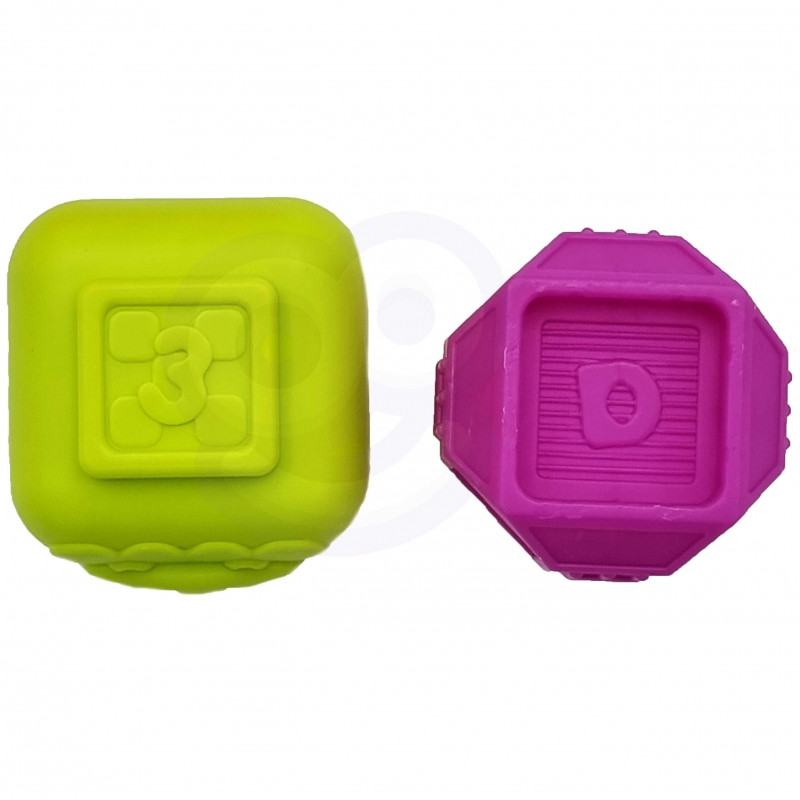 WOOPIE BABY Flexible Sensory Cube Sorter for Children Animals + Rattle 7 el.