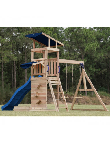AXI Wooden Large Playground Swings Slide Tower + Sandbox
